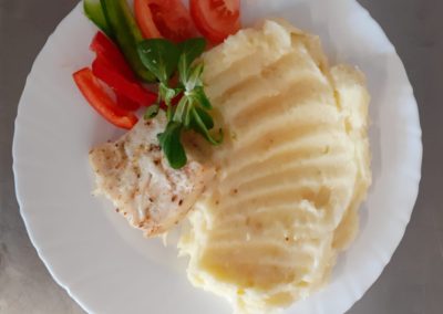 Treska na másle, br. kaše, zel. obloha